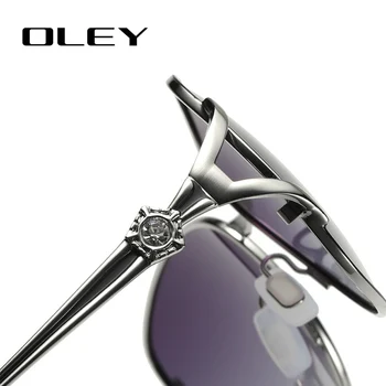 OLEY 2020 Nové dámske Okuliare Luxusné Značky slnečné Okuliare Gradient Polarizované Šošovky Okrúhle Slnečné okuliare Motýľ Oculos Feminino YA509