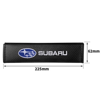 2 KS Uhlíkových Vlákien Auto pásov Chrániť Rameno Podložky Prípade Pre Subaru XV Legacy Lesník Impreza WRX STI Znak Príslušenstvo