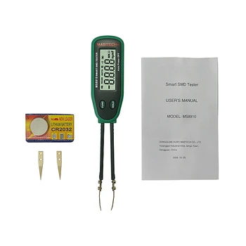 Ručné kapacitný patch odpor tester MS8910 digitálne SMD pasívny komponent dióda tester tweezer upevňovaciu merania