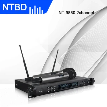 NTBD Fáze Výkonu Profesionálny Duálny Bezdrôtový Mikrofón Systém na Dlhé Vzdialenosti, Veľký Displej dvoch Bezdrôtový Mikrofón