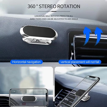 Magnetické Telefón Držiak na Palubnú dosku Kovové Magnet GPS držiak do Auta Mini Pás Tvar Stojan do Auta Pre iPhone 11 pro Samsung Xiao