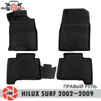 Podlahové rohože pre Toyota Hilux Surf 2002~2009 koberce protišmyková pu nečistoty ochranu interiéru vozidla styling príslušenstvo