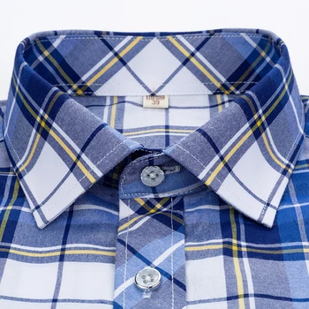 2019 letné módy bavlna kockované košele Košieľka homme podnikanie mužov slim bežné tričko veľkosť mužov značky-krátke rukávy tričko