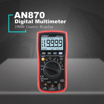 ANENG AN870 Digitálny Multimeter 19999 Počíta True RMS ACDC Voltmeter ohmmeter Kapacita Frekvencia Teplota Tranzistor Tester