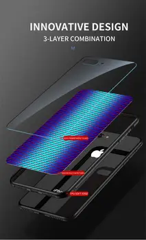 Pre LG G7 G8 ThinQ G6 Plus G5 G5 Se Lite Módne Lesk Farebné Uhlíka Tvrdeného Skla Telefón prípade Slim Shockproof TPU Edge Pokrytie