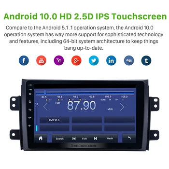 Seicane autorádia Pre 2006-2012 Suzuki SX4 Android 10.0 DSP2Din HD Dotykový GPS Multimediálny Prehrávač Podpora Bluetooth, WIFI