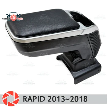 Lakťová opierka pre Škoda Rapid 2013~2018 auto ramena zvyšok centrálnej konzoly kožené úložný box popolník príslušenstvo auto styling m2