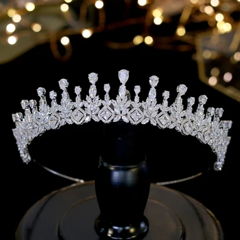 Nádherné a jednoduché crystal koruny ženské svadobné headdress nevesta štúdia šperky, vlasové doplnky A00579