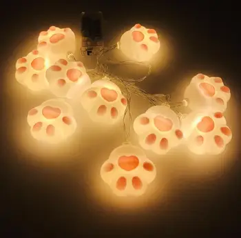 Malé Čerstvé Festival Lampa LED Reťazec Mačací Pazúr Lampa String LED Batérie Poľa Dekoratívne Lampy
