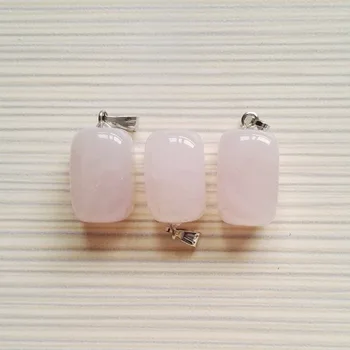 Veľkoobchod kvalitné Prírodné ružové crystal kameň charms Nepravidelného tvaru prívesky ružový kameň prívesky 24pcs/veľa