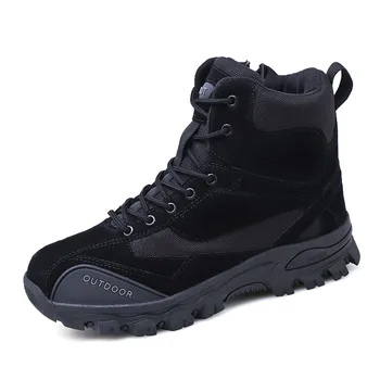 2019 nové pánske zimné topánky, teplé a pohodlné módne vysokej kvality sneh topánky nepremokavé topánky plyšové teplé topánky (pracovné topánky