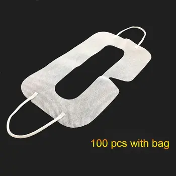 100KS/VRECKO Bielej netkanej Textílie Oko Podložky Jednorazové Hygienické Oko Patch Pleťová Maska pre HTC Vive PlayStation 3D Virtuálne Realit