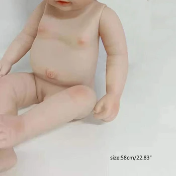 58 cm Realistické Saskia Reborn Bábiky Baby Šedé Oči, Dievčatá Plný Silikónové Bábika X5XE Náhodné dodanie