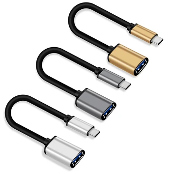0,2 M Krátke OTG Typ-C, USB 3.0 Female OTG kábel Kábel Adaptéra USBC pre MacBook Pro Huawei Xiao Nexus Samsung USB Disk HDD pripojenie