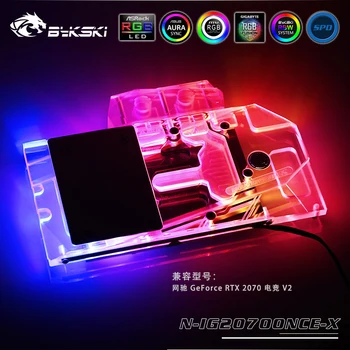 Bykski Plné Pokrytie RGB / A-RGB GPU Blok Vodného Chladenia Pre Farebné GeForce RTX 2070 Grafická Karta N-IG2070ONCE-X