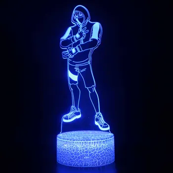 Fortnite LED Nočné Svetlo 3D Ilúziu, stolná Lampa, Diaľkové Ovládanie Farebné Osvetlenie Spálne Dekorácie Anime Hračky Dieťa Darček