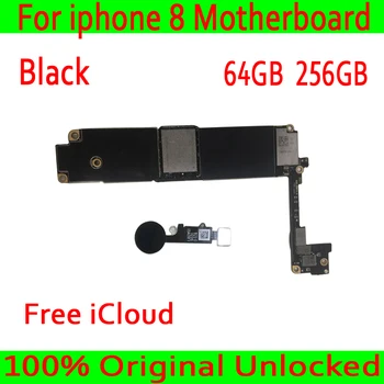Čierna Originálne 64GB Odomknutý 256 GB pre iphone 8 4.7 palcový Doska s Dotykovým ID pre iphone 8 Mobilný telefón Doska