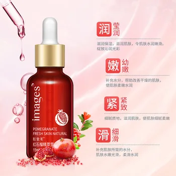 15ml Červená granátové jablko podstate olej de beaute Anti-Aging hydratačný make-up vyživuje pokožku tváre starostlivosť Bieliace Sérum Zmenšiť