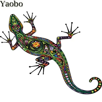 Diamond Výšivky Farba Lizard zvierat Obrázok Domáce Dekorácie 5D Diamond Maľovanie gecko Kamienkami Plný Vrták Námestie kolo