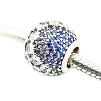 Korálky PRE Šperky, Takže DIY Mincový Striebro-Šperky, Modrá Očarený Pripraviť Kúzlo 925 Berloque Perles Čaro