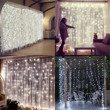 3x1/3x2/3x3m LED Cencúľ String Svetlá na Vianočné Rozprávky Svetlá garland Vonkajšie Domov Na Svadbu/Party/Záclony/Záhradné Dekorácie