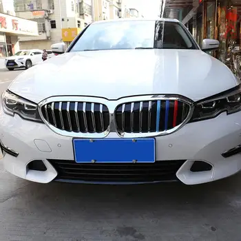Mriežka Vkladá Časti Auta, ABS Prednej maske Dekorácie Farebné Pásy Výbava pre BMW G20 3 Série 2019 2020 Rok Príslušenstvo
