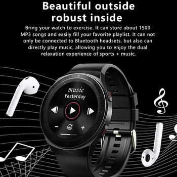 M-T3 Smart Hodinky Mužov 8G Pamäť Hudba Bluetooth Hovor Smartwatch plne Dotykového Displeja Vodotesný Nahrávanie Náramok Pre IOS a Android