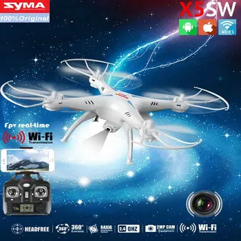 SYMA X5SW WIFI RC Drone fpv Quadcopter s Kamerou Bezhlavého 2.4 G 6-Os, Reálny Čas, Diaľkové Ovládanie Vrtuľníku Quadcopter Hračka