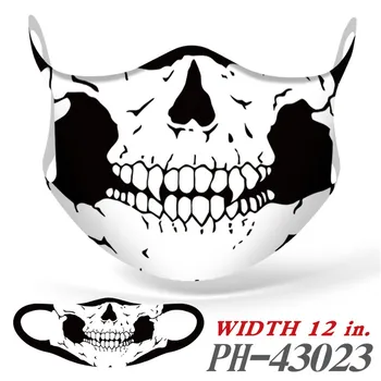 30 Štýly 3D Bavlna Maska proti Prachu Maska Unisex Móda Lebky Prachotesný Bavlna Ochranu Tváre Tepelnej Šátek Halloween Strašidelné Masky