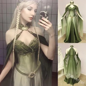 Stredoveký palác šaty strany Halloween cosplay kostým sexy fantasy elf víla sexy šaty výkon kostým mieste real shot