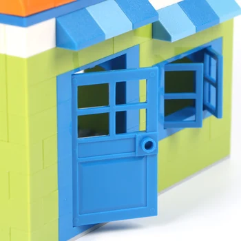 102pcs Dvere & Okno, Murované DIY Dom Stavebné kamene, Tehly Hračky Mesto Architekt Pre Dieťa Vzdelávacie kompatibilné s Lego