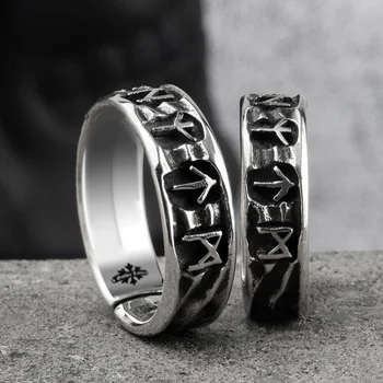 Severskej mytológie Viking rune S925 šterlingov Strieborné prstene pre mužov a ženy, Kabala totem Index Krúžok módne šperky