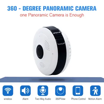VR Panoramatické HD 960P Kamera, Bezdrôtové IP Kamery Wifi Home Security monitorovací Systém Wi-Fi Kamera 360 Stupeň Fotoaparát
