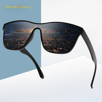 ProudDemon 2020 Dizajn Značky Square One-piece Mužov Slnečné okuliare Ženy Štýlový Cat-eye Gradient Športové slnečné Okuliare Oculos UV400