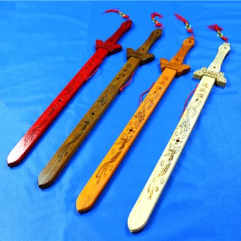 Detské hračky bamoo Čínsky meč katana hračka drevené nôž 2017New multicolor meč čakany hračka bábika hračka darčeky pre deti