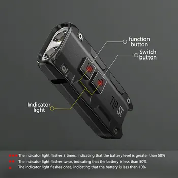 Mini Baterka Pochodeň Keychain Svetlo Originál NItecore SE Baterka 700 Lúmenov USB Nabíjateľné LED Baterky Keychain Svetlo