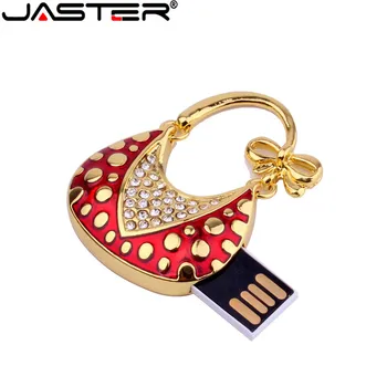 JASTER Krásy roztomilý crystal kabelka Model Usb flash disku diamond kl ' úč 4 GB 8 GB 16 GB 32 GB, 64 GB memory stick pendriver darček