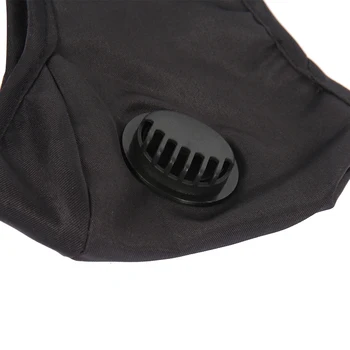 Unisex Proti Prachu Masku na Tvár Proti PM2.5 Znečistenia Tvár, Ústa Respirátor Black Priedušná Ventil Maska Filter 3D Úst Kryt