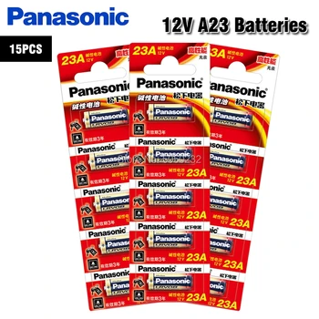 15pcs/veľa Panasonic 23A Batérie 12V Upozornenie-Diaľkové Primárne Suché Alkalické Batérie 21/23 23GA A23 A-23 GP23A RV08 LRV08 E23A V23GA