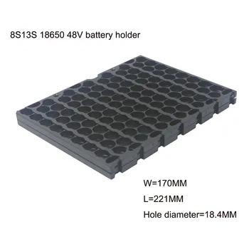 18650 batérie bunky plastový držiak+W Nickle a kontajner 13S6P/13S8P houser pre 48V lítium-iónová elektrický bicykel, batéria