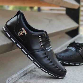 GOXPACER jeseň mužov topánky 2018 Moccasins mužov ležérne topánky britský štýl populárnej mužov bytov módne malé kožené jednej topánky Nové