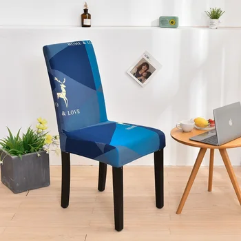 Kryt stoličky spandex stoličky kryt univerzálna elastická stoličky kryt domov jedálenské stoličky kryt geometrický vzor stoličky kryt dekorácie