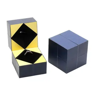 Kreatívny Návrh Rubik\ \ 's Kocka Krúžok Box Osobné Valentine\ \ 's Day Darček Rubik\ \ 's Kocka Šperky Box Krúžok Box Krúžok Box Pre Disp