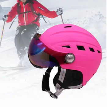 Outdoorové Športy Jednoduché Dvojité Palube Zariadenie Anti-Fog Krátkozrakosť Dospelých Lyžiarske Prilby Cyklistické Prilby Hlave Chránič Snehom Okuliare