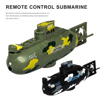 Mini RC Ponorky 6CH vysokej Rýchlosti Ponorka Čln na Diaľkové Ovládanie Pigboat Jedným z Kľúčových potápanie lodí 360 stupeň otočiť loď hračky