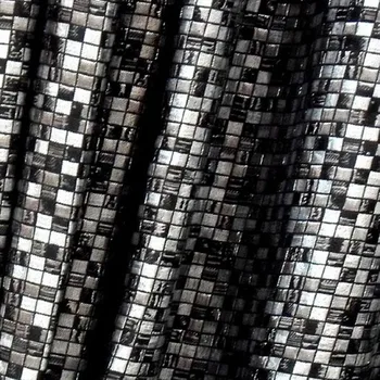 Mozaiková mriežka Čierna mozaiky marka Embroid Čierna závesy Mosained Dlaždice Opony Klasický dizajn, elegantné spálne Opony Háčik Štýl