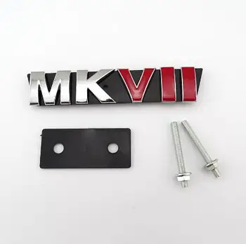 3D MKVII auto mriežka Gril Znak a zadné truck Chrome Červený Odznak Auto Nálepky pre VW Golf MK7