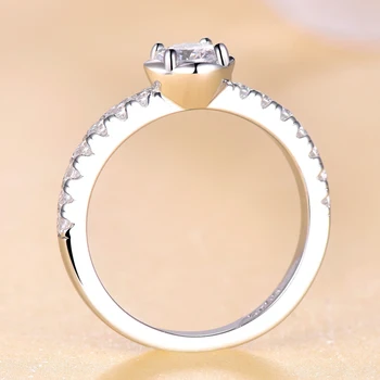 OEVAS 925 Sterling Silver prstene pre ženy Iskrenie 1 Riadok Zirkón Enagement Strany šperky Darček Najvyššej kvality Birde kapela Krúžok