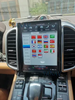 Automobilová GPS navigácia-Porsche cayenne 2012-2018 Android auto stereo auto multimediálny prehrávač DVD prehrávač tesla štýl Vertikálne Obrazovke