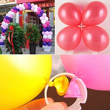 Balón Klipy, 100 Pack Plastové Balón Arch Klipy Väzby Balón Krúžky, Pracka pre Svadobné Party Láskavosti